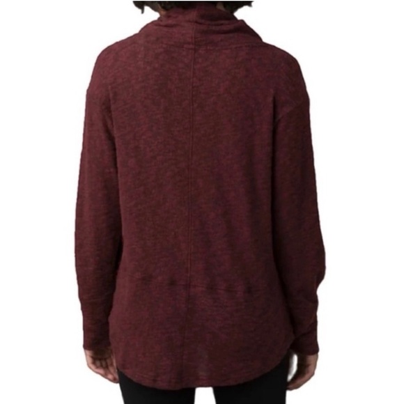 Prana Maroon Cowl Neck Hoodie - Picture 3 of 3